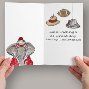 Roll Tidings Fireplace Greeting Cards